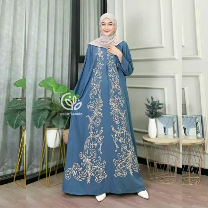 Jepara Kaftan Rayon Premium Grosir Klamby Kaftan Abaya Busui Lengan Panjang Kaftan Jumbo LD 150 Dast