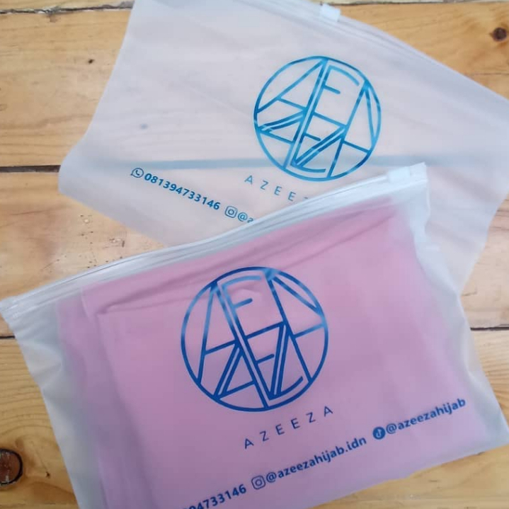Zipper Bag Organizer bag Transparan Doff Landscape custom sablon Plastik Organizer Ziplock packaging