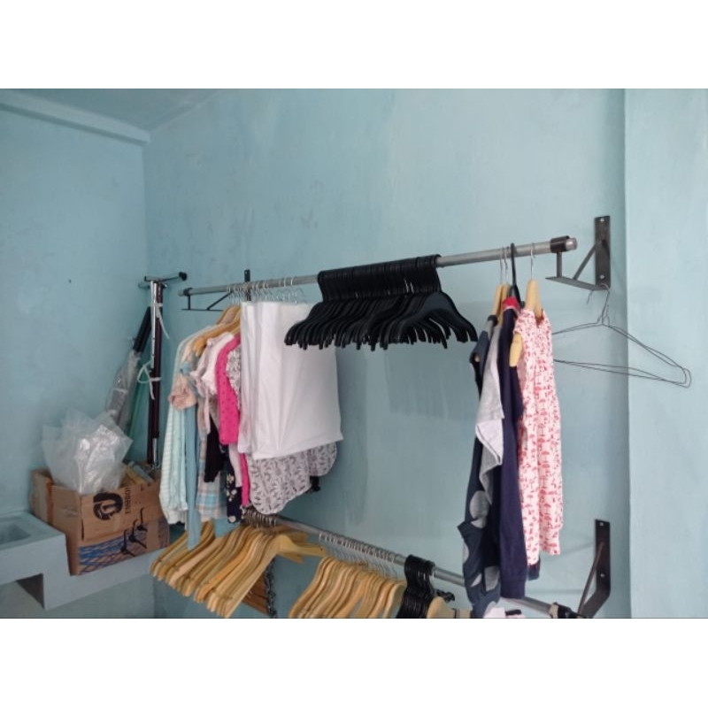 HANGER DINDING/HANGER DISPLAY/RAK BESI SIKU/RAK BESI AMBALAN/PIPA BESI SIKU/PIPA BESI AMBALAN 150CM 