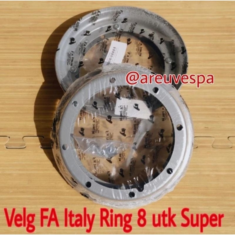 Velg FA Italy ring 8 warna abu utk Vespa Super