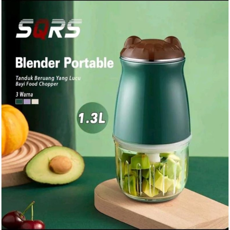 Blender 128 Beruang blender capsule food processor blender Mpasi food chopper portable blender pengo