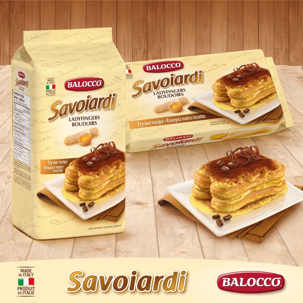 

Balocco Savoiardi Ladyfinger Italy 400gram isi 32 pcs