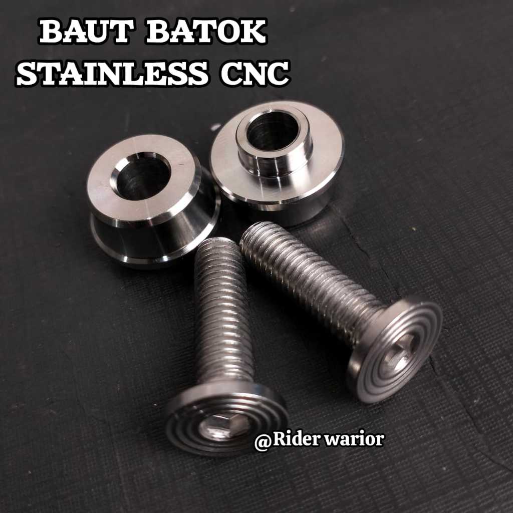ring batok lampu stainless set baut L slim + bosh  batok lampu cb cd 90