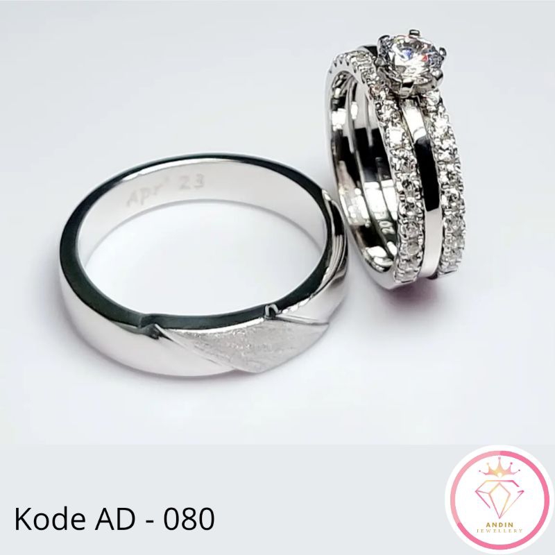 Cincin Kawin Couple Palladium 10%