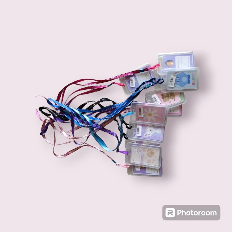 

Sampul Kartu Pelajar Kartun Lucu Transparan Tahan Air Pemegang ID Lanyard Kartu Kerja Karyawan