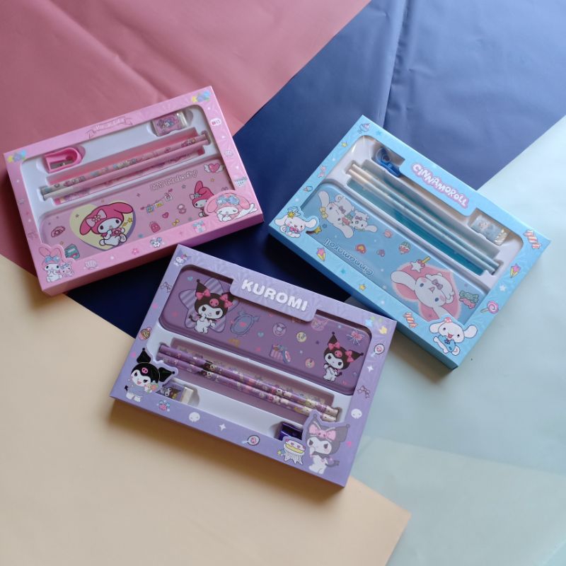 

Alat tulis sanrio / Kotak pensil set / Alat tulis karakter / Peralatan sekolah anak / Hampers anak