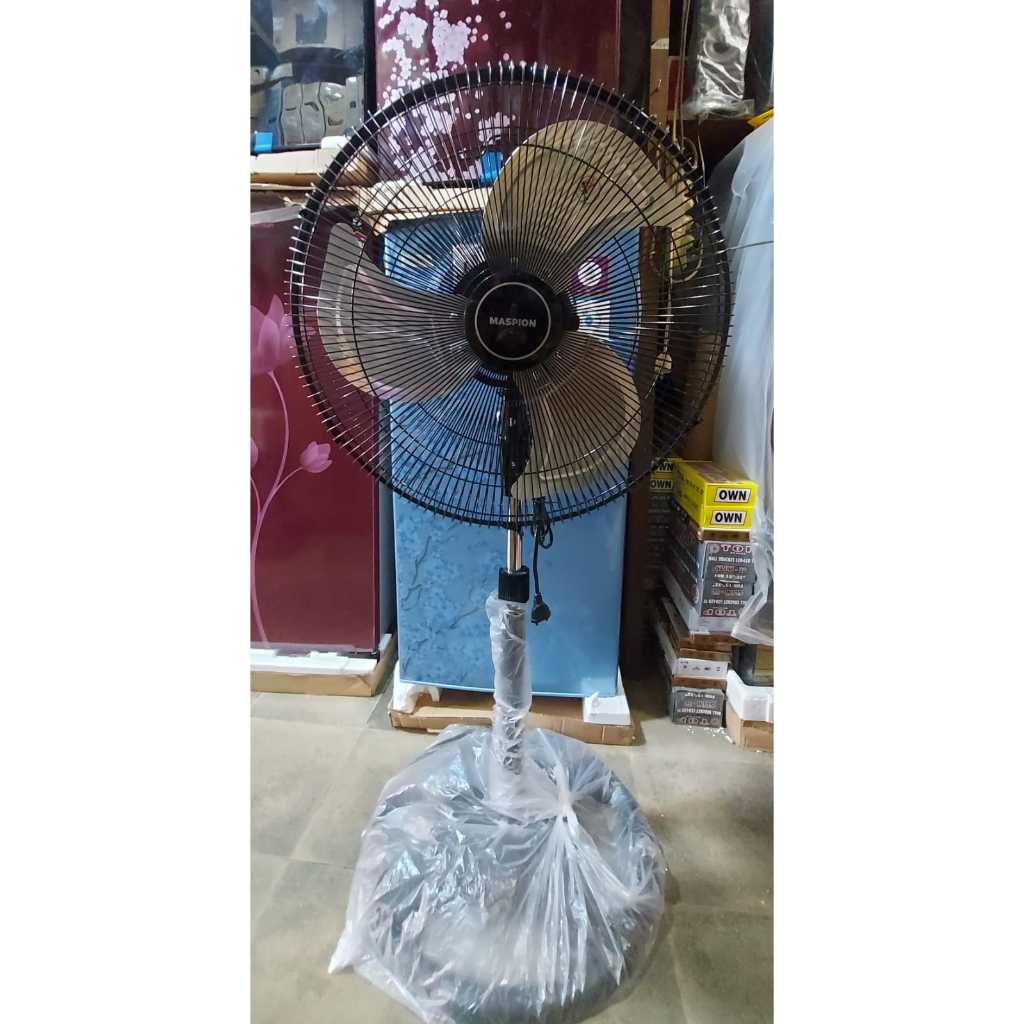 Kipas Angin Power Fan PW 1817 S / PW1817-S Maspion Ukuran 18 Inch Baling Besi Kaki Bulat
