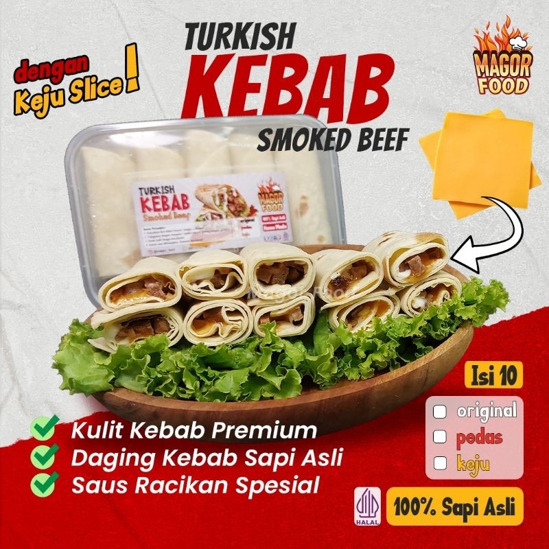 

KEBAB MINI KEJU FROZEN ISI 10 KEJU SLICE FULL DAGING MAGOR FOOD