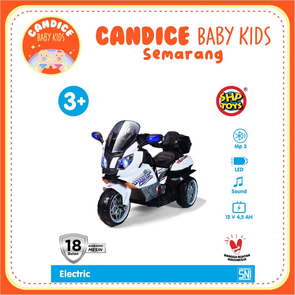 MAINAN MOTOR AKI REMOTE CONTROL SHP TOYS SAMURAI POLISI VOLTA 5021