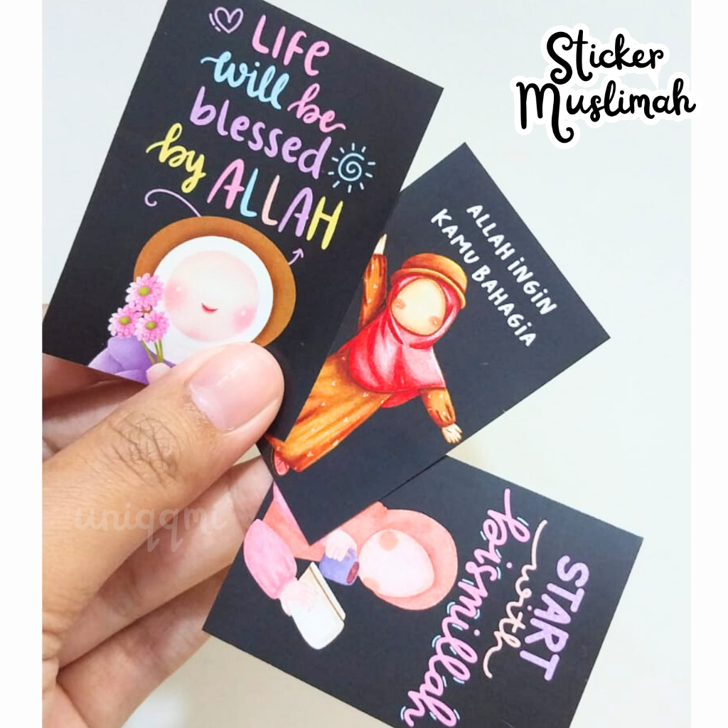 STIKER MUSLIMAH/STIKER MOTIVASI/STIKER WANITA/STIKER HIJAB/STIKER UNIK/ LABEL MUSLIMAH /STIKER LUCU