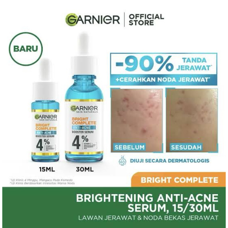 GARNIER BRIGHT COMPLETE ANTI ACNE SERUM