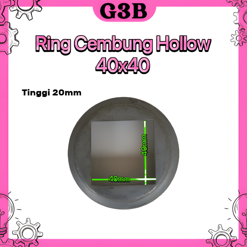 ring bulat pipa hollow 4x4 kaki ring cembung ornamen pintu pagar besi ring pipa besi 40x40