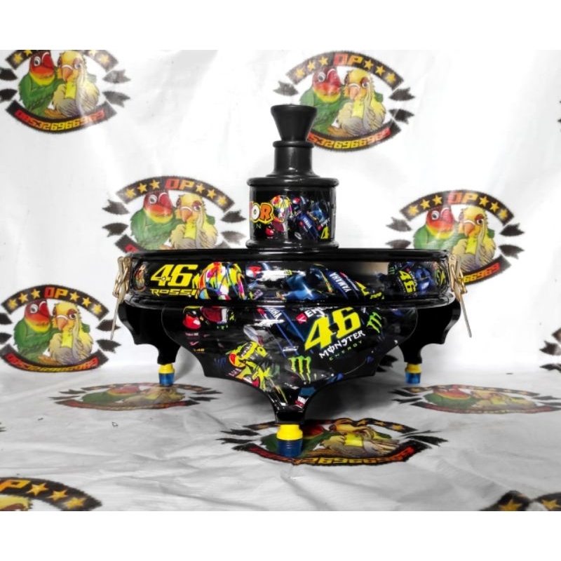 Tebok Sangkar Lovebird Pvc Batman Bermotif Rossi 46