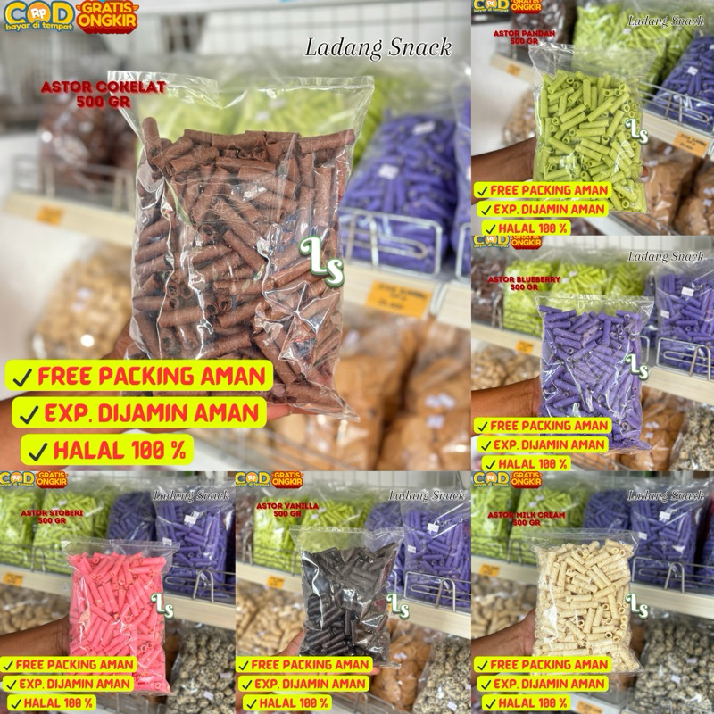 

[500 GR] ASTOR COKELAT / ASTOR PANDAN / ASTOR BLUEBERRY UNGU / ASTOR STOBERI PINK / ASTOR MILKCREAM SUSU / ASTOR LORENG / ASTOR VANILLA OREO / CEMILAN PEKANBARU / OLEH OELH PEKANBARU / LADANG SNACK PEKANBARU / GROSIR SNACK PKU