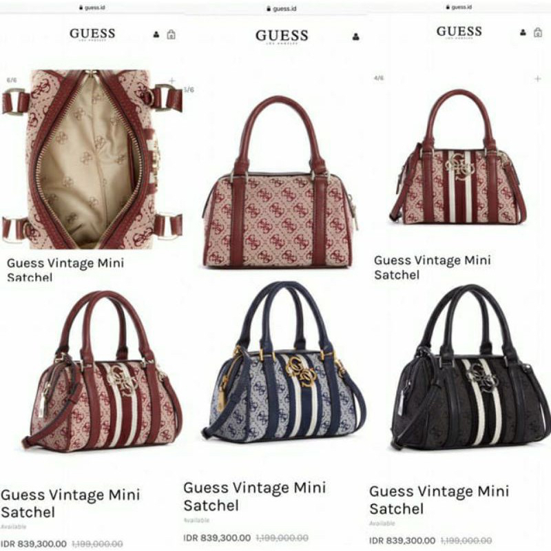 READY GUESS VINTAGE SPEEDY / TAS GUESS MURAH GUESS SALE TAS GROSIR SURABAYA TAS MURAH TAS IMPORT