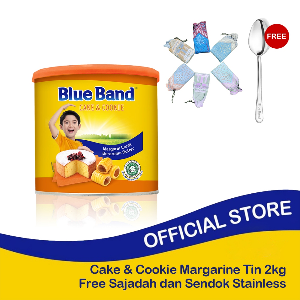 

Blue Band Cake & Cookie 2kg Free Sajadah + Sendok Stainless