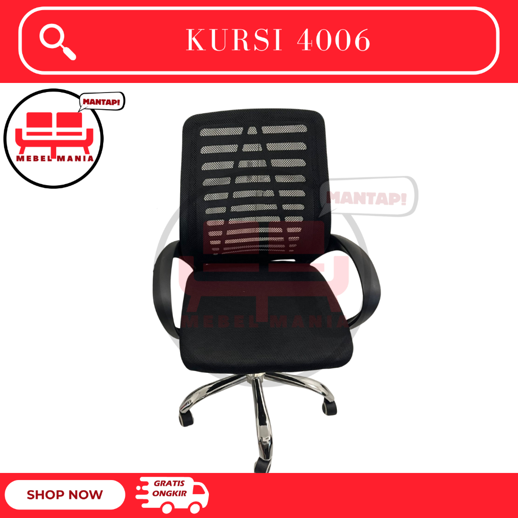 Kursi 4006 - Kursi Jaring Roda Putar - Kursi Jaring - Kursi Kerja - Kursi Kantor - Kursi Putar