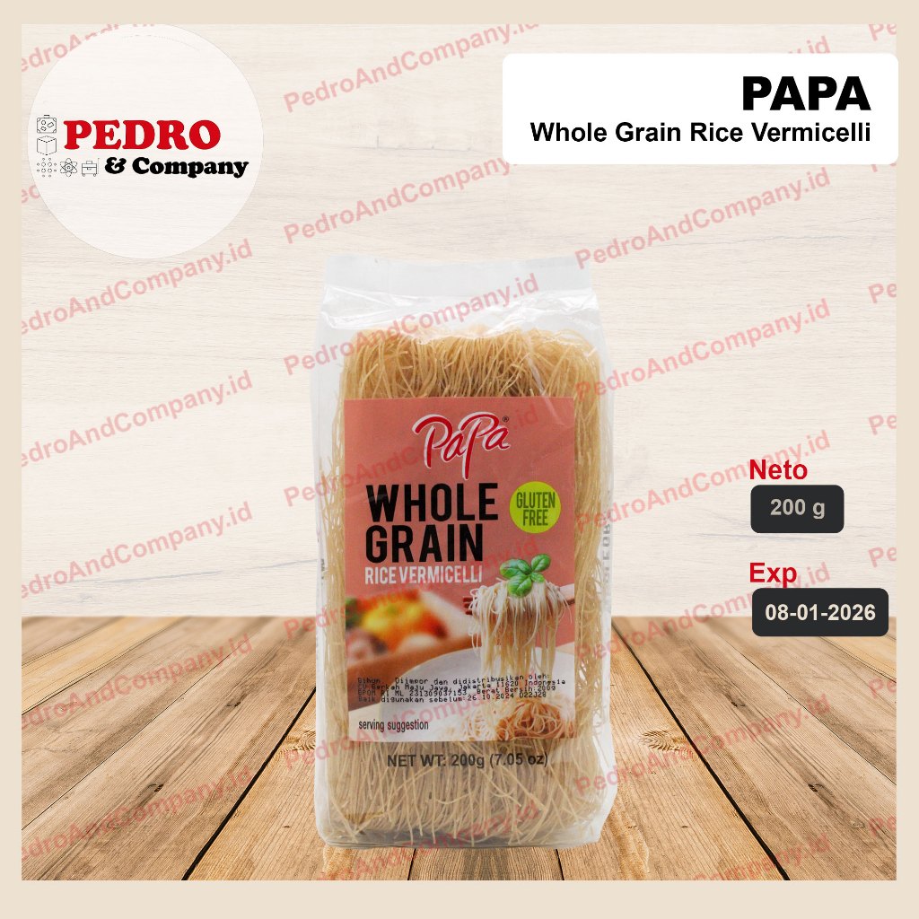 

Papa whole grain rice vermicelli 200 gram - bihun beras gandum