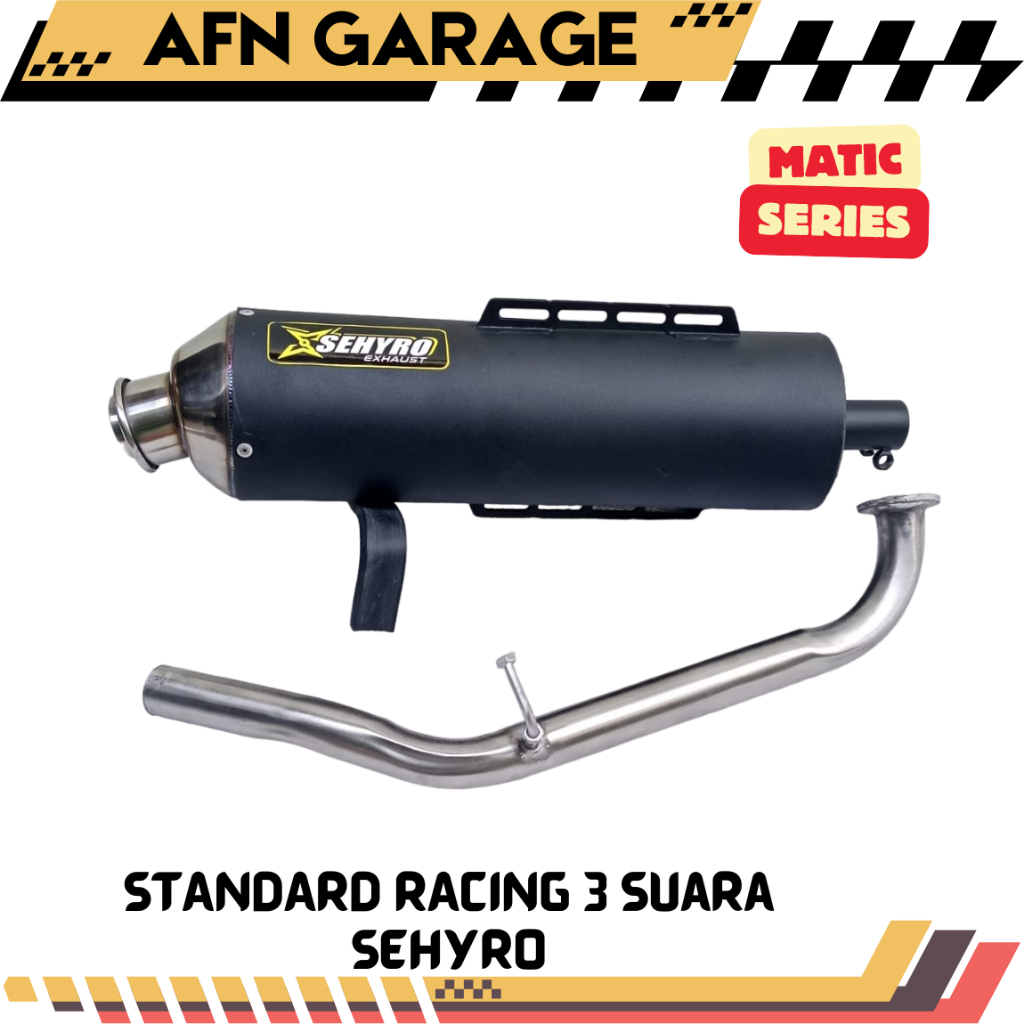 KNALPOT STD RACING 3 SUARA PNP NMAX AEROX BEAT VARIO MIO PCX LEXI GENIO SCOOPY FINO DLL SEHYRO ORI