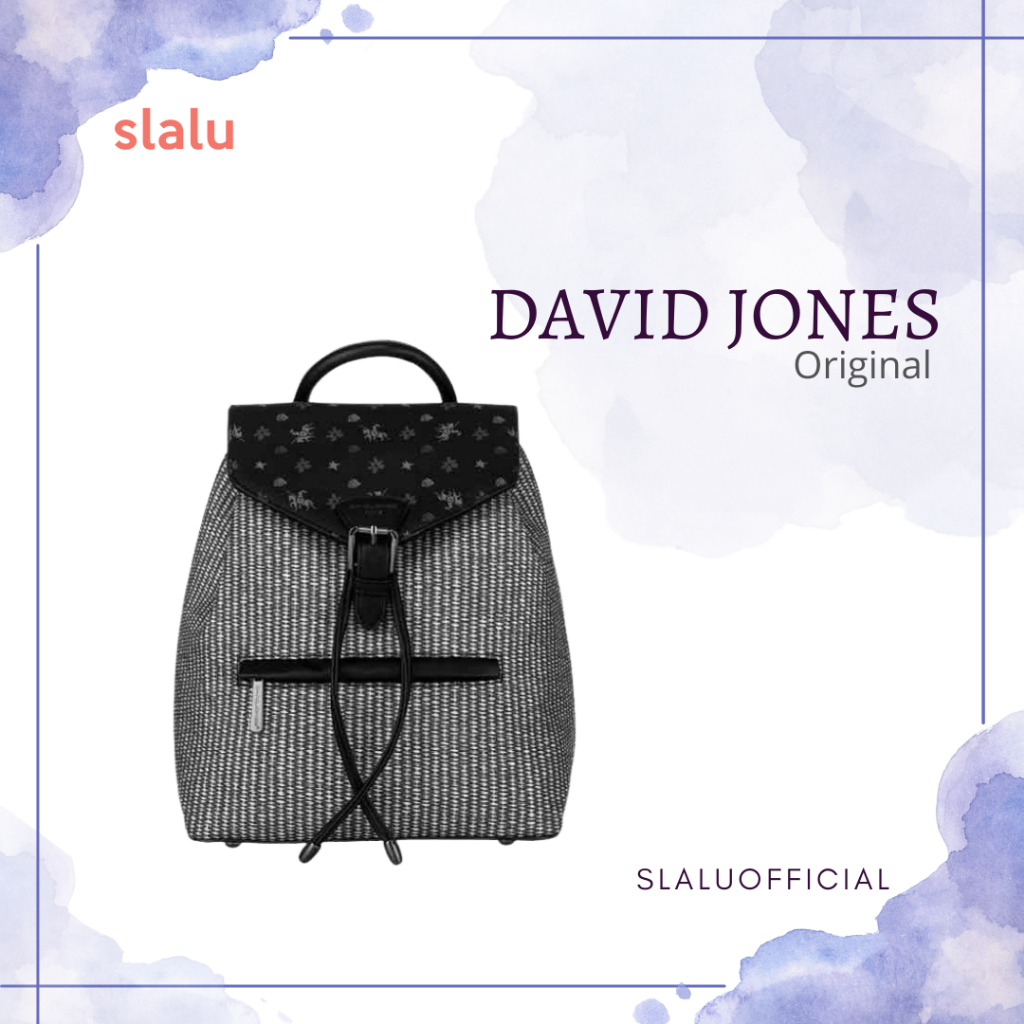 Tas Backpack Wanita David Jones Atava – Ransel Fashion Anyam PU Leather Stylish - Factory Outlet Imp