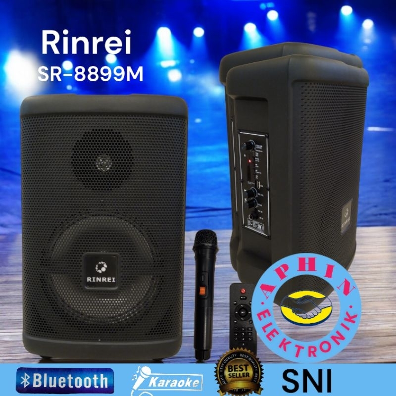 Speaker Bluetooth 8 inch Speaker Portable 8 inch Rinrei SR-8899M Speaker Karaoke