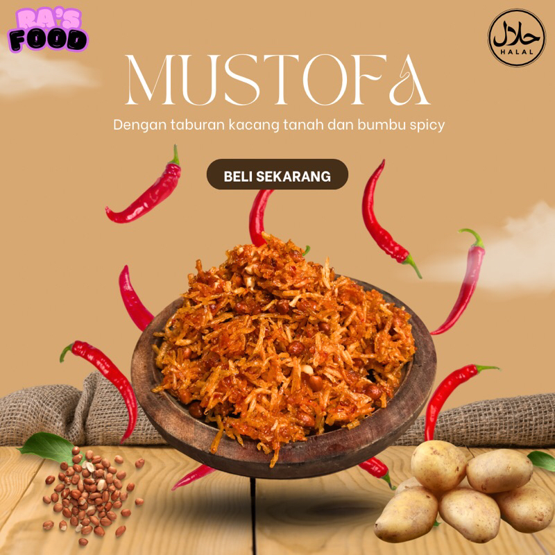 

[RA’s Food] Kentang Mustofa Kacang Pedas Manis 240gram Pouch Plastik