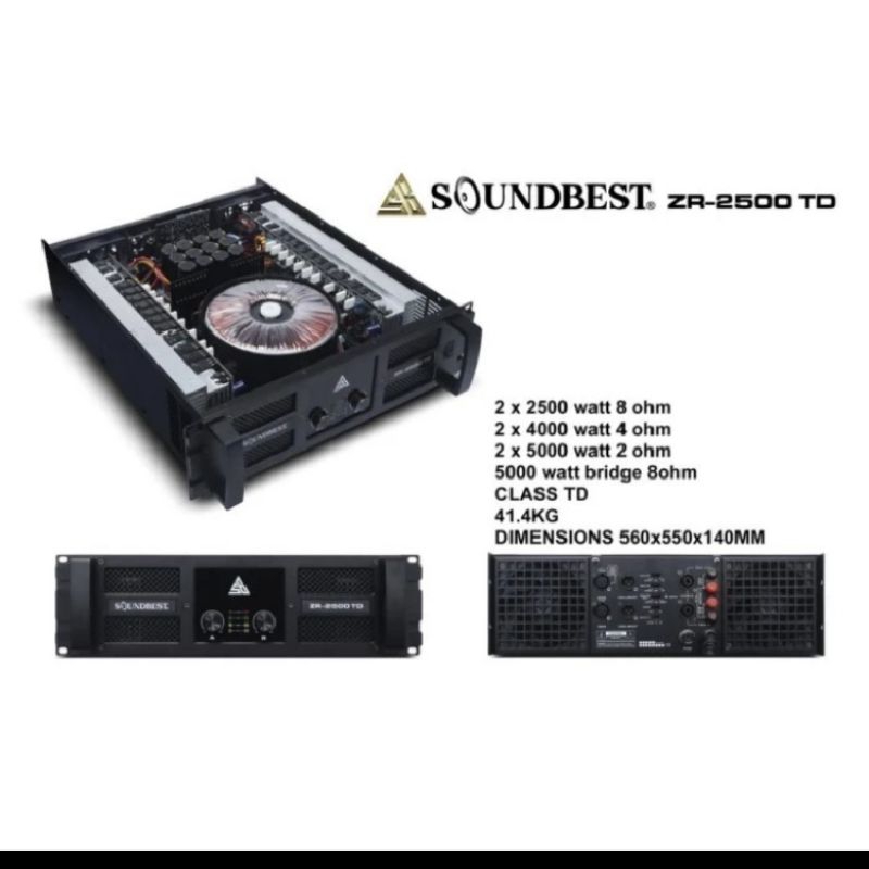 Power soundbest ZR 2500 TD original amplifier Class TD