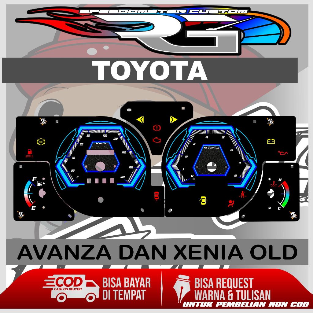 PAPAN SPEEDOMETER CUSTOM TOYOTA AVANZA OLD