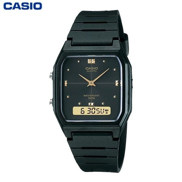 JAM TANGAN CASIO AW-48HE-1A - AW48HE HITAM  CASIO ORIGINAL