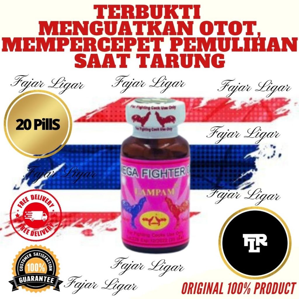DOPING SUPLEMEN VITAMIN LAMPAM MEGA FIGHTER 007 THAILAND 20 BUTIR