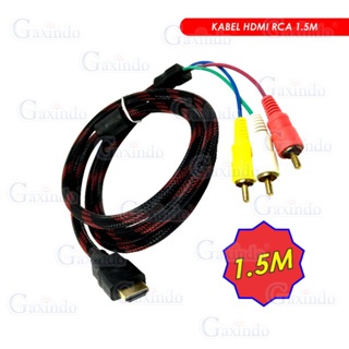 KABEL JACK RCA TO HDMI K2019 1.5 METER KABEL PROYEKTOR LAPTOP TV AUDIO