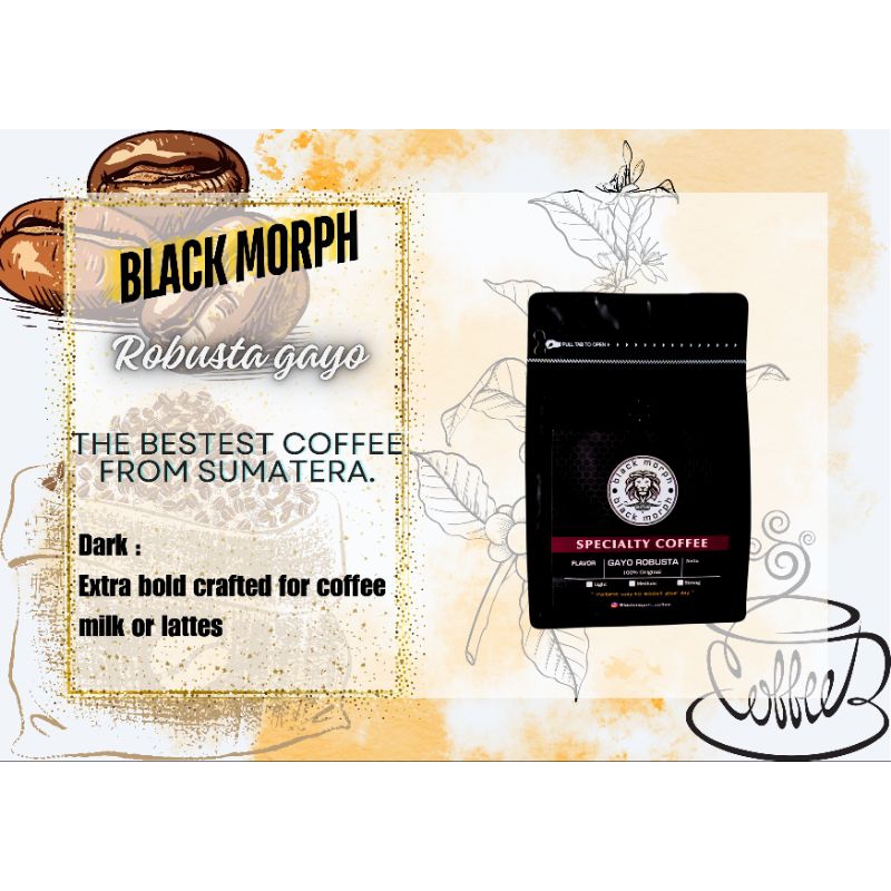 

BLACKMORPH ROBUSTA GAYO COFFEE best seller 250g