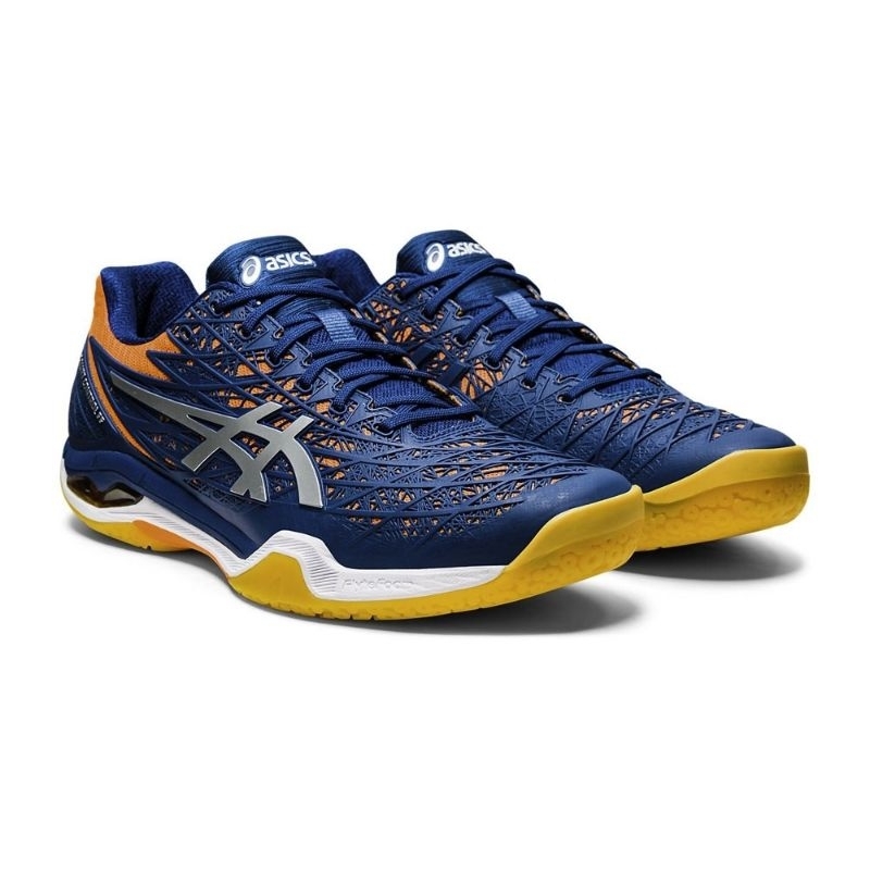 Sepatu Asics Court Control FF Navy Orange Olahraga Badminton Men's