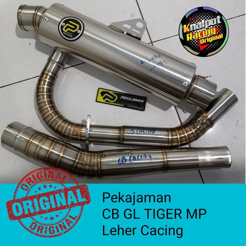 Knalpot Pekajaman Tiger GL MP Leher Cacing Original