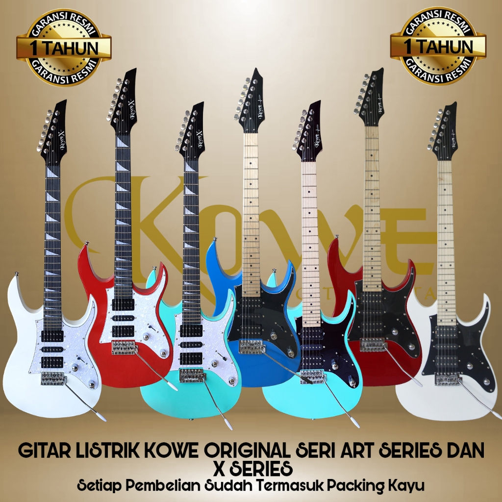 Gitar Listrik Merk KOWE Art Series Bonus Lengkap