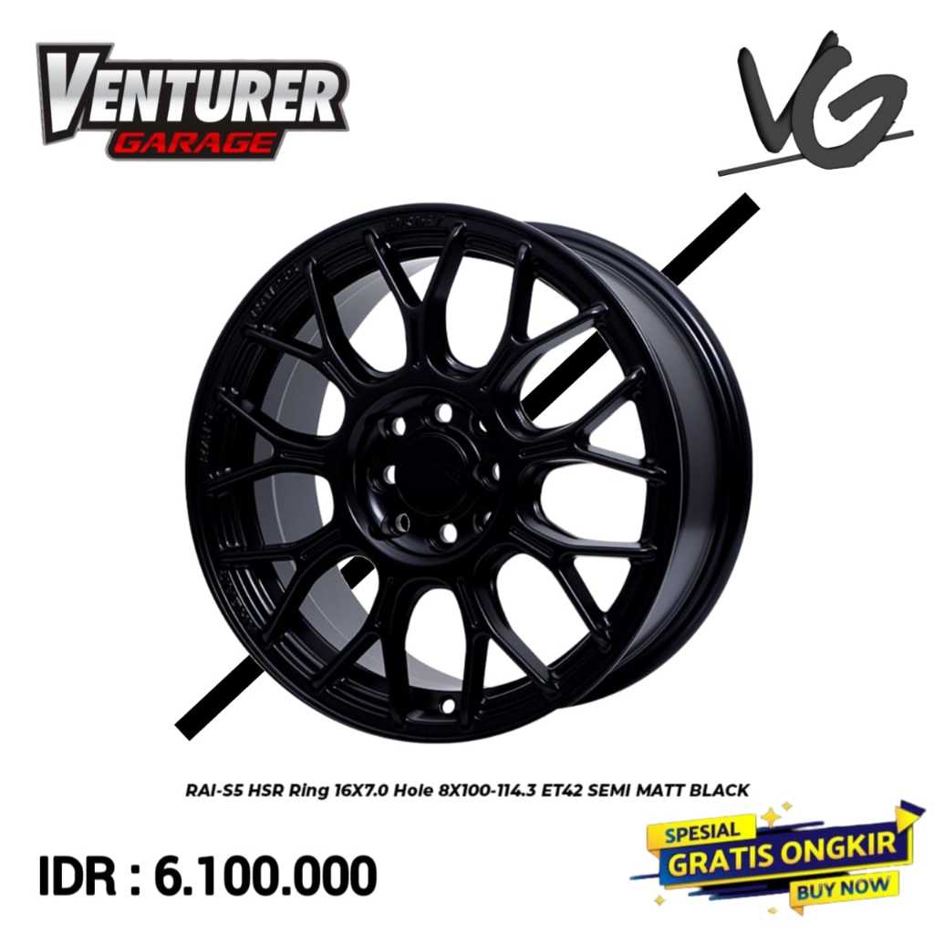 Velg Promo murah ring 16 lebar 7 HSR rai s5 mobil livina corolla avanza brio yaris