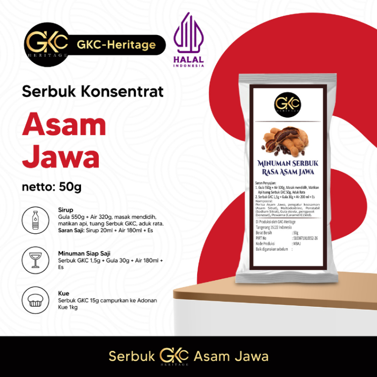 

Gkc Heritage Bubuk Minuman Asam Jawa 50gr Powder Drink Tamarind
