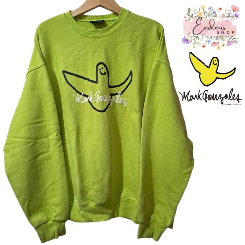 SWEATER MARK GONZALES OVERSIZE XL TO XXXL WARNA HIJAU MUDA