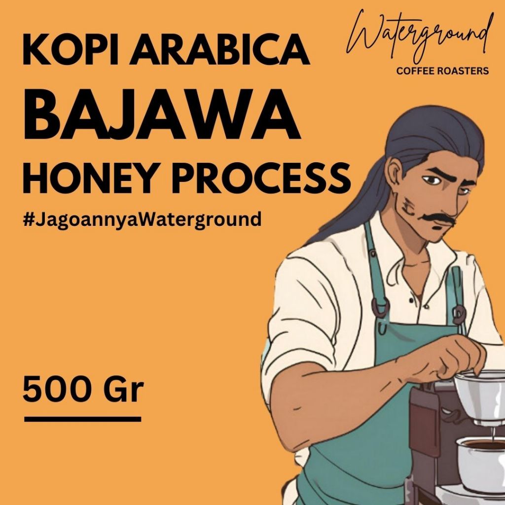 

Waterground Coffee Kopi Arabika Flores Bajawa Honey Process Biji Kopi GRADE 1 Single Origin, 500 GR
