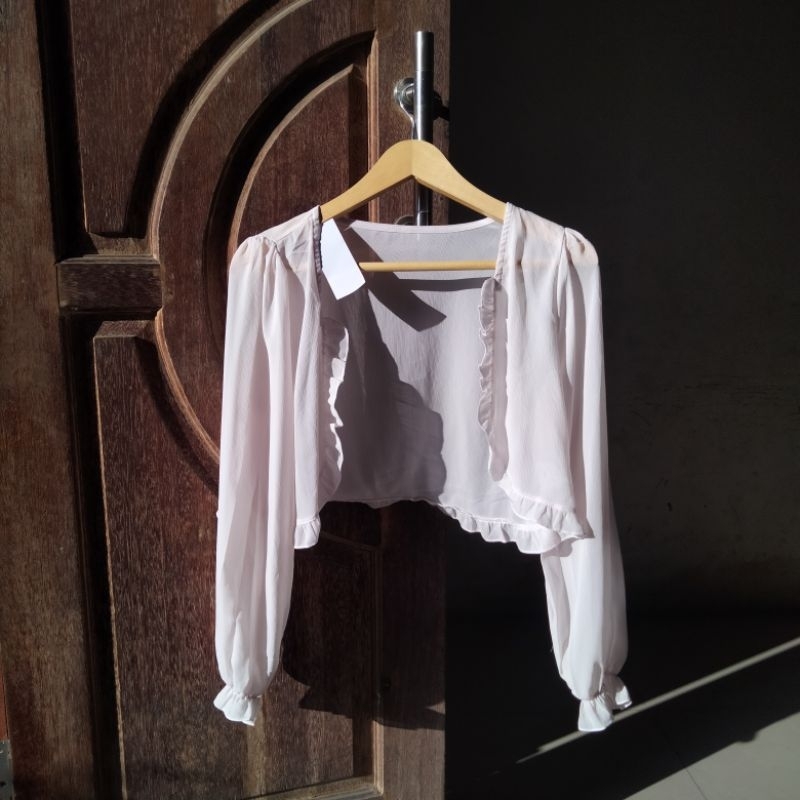 Auter GRL lengan balon ruffle trawang