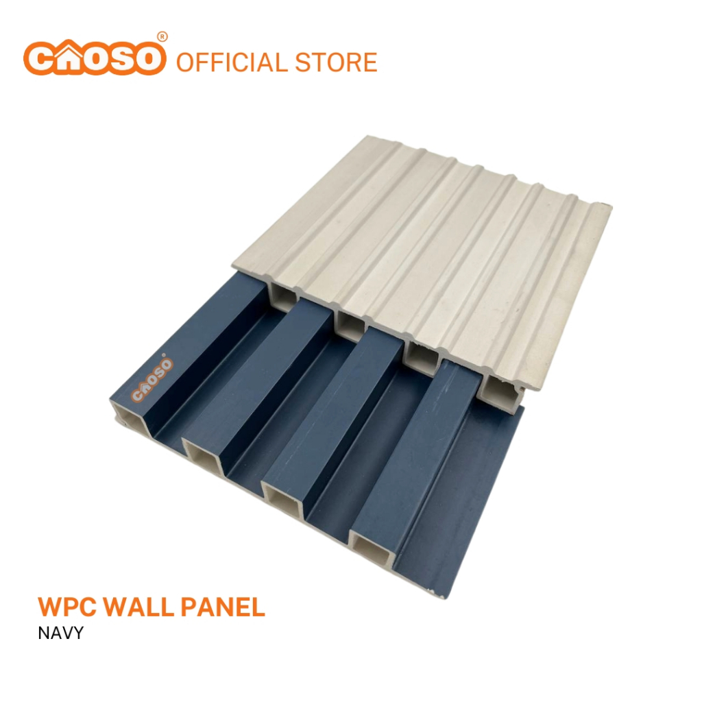 WPC Wall Panel 3 Meter Warna Navy | Wall Panel Wood panel 3M 3D 300 cm X 17 cm | CAOSO
