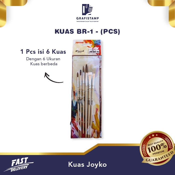 

Kuas Joyko BR-1 (Brush) 6 Ukuran - Pcs