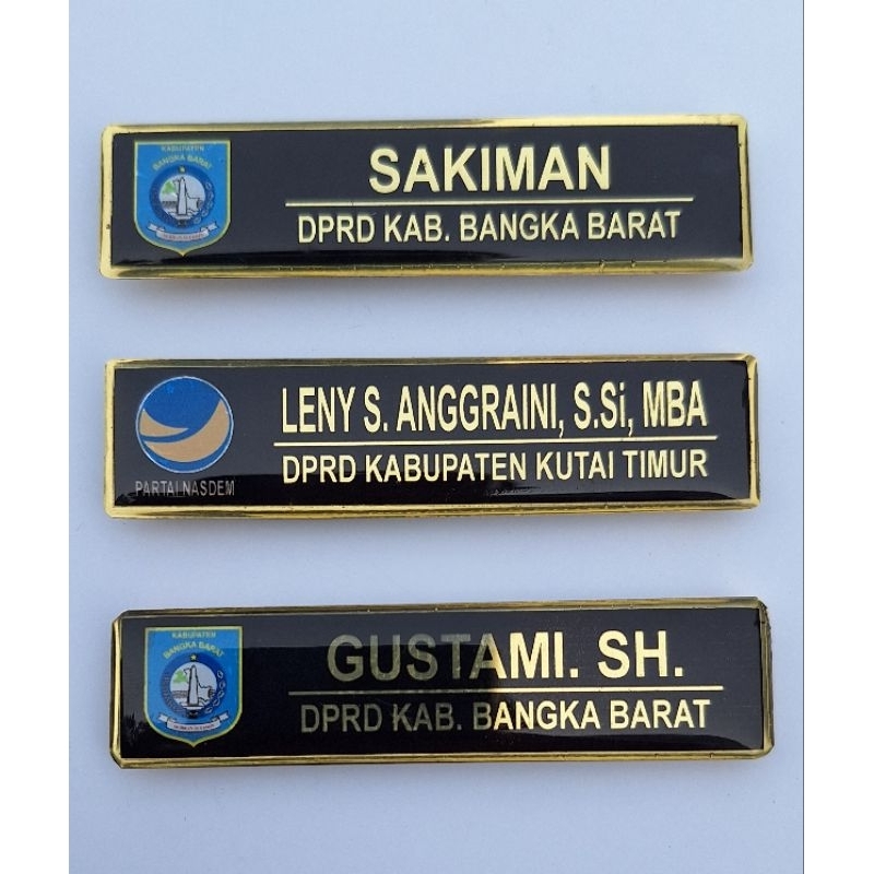 

name tag kuningan papan nama kuningan dprd