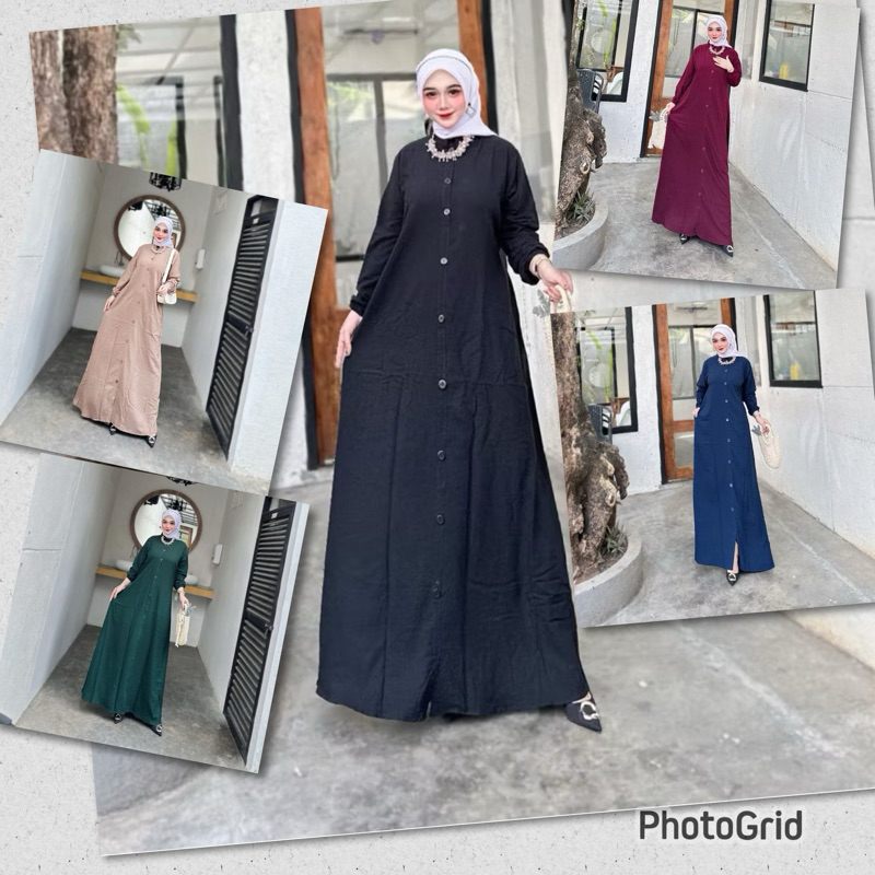 GAMIS WANITA POLOS  FULL KANCING MATT TWILL ORI PREMIUM BEST SELLER TWILL ORI PEKALONGAN | GAMIS TWI
