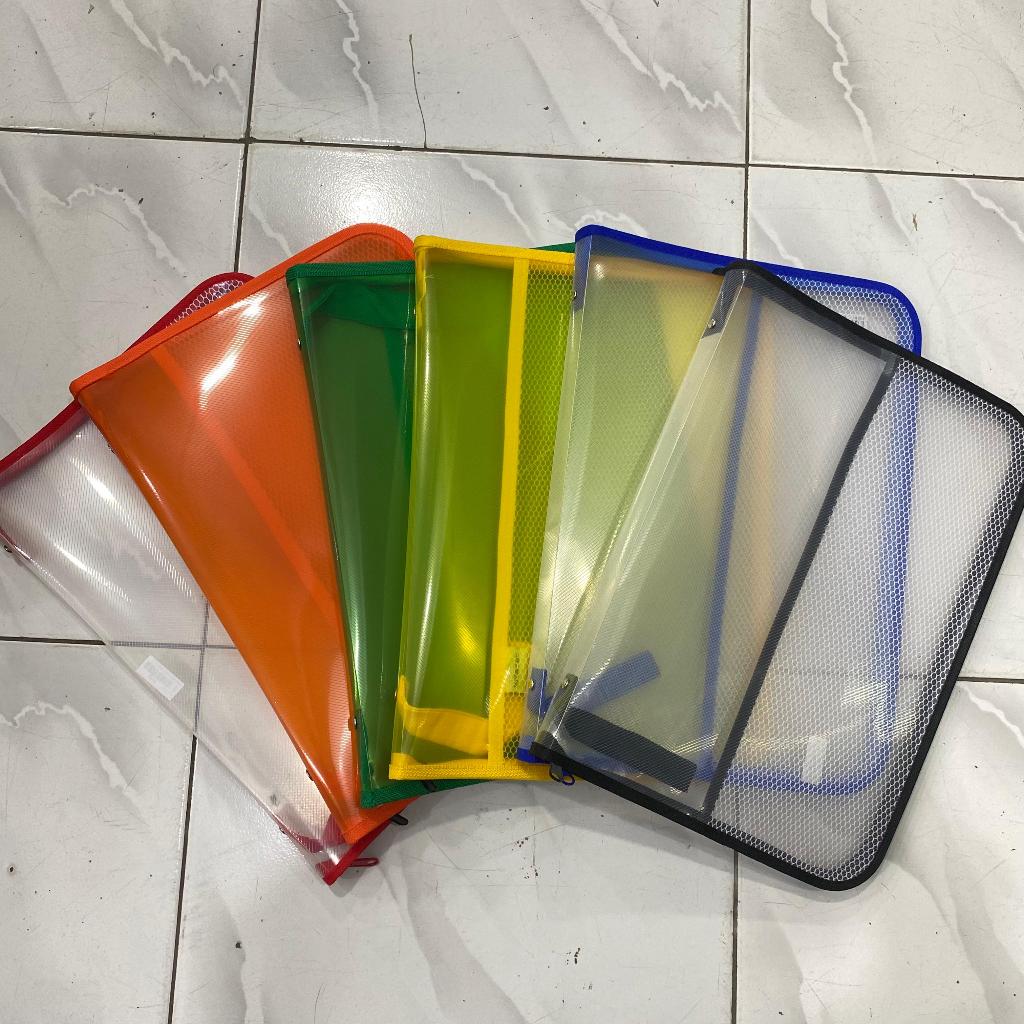 

Map Transparant pakai Restleting Zipper Bag Data Flex Pocket