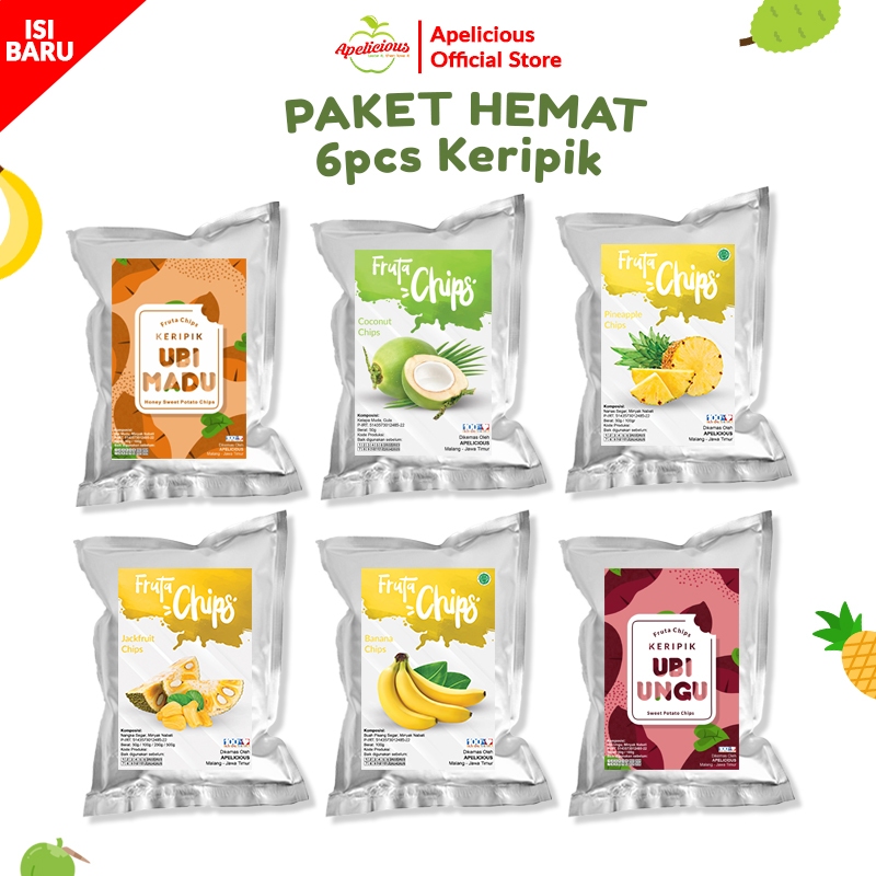 

APELICIOUS BARU Paket Keripik Buah 6pcs 50g