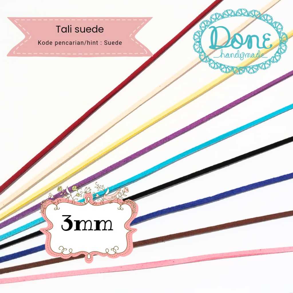 tali suede tali kalung choker tali perhiasan craft scrapbook souvenir