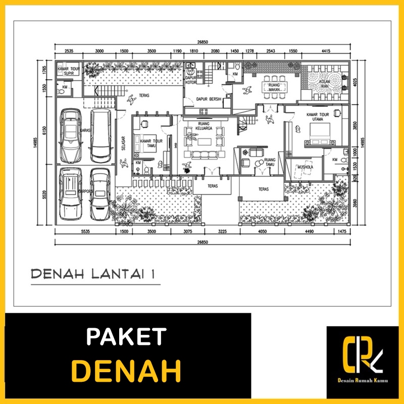 Jasa Desain Denah 2D | Layout Denah Rumah Ruko Toko Gedung Kost Kontrakan perumahan hotel lainnya