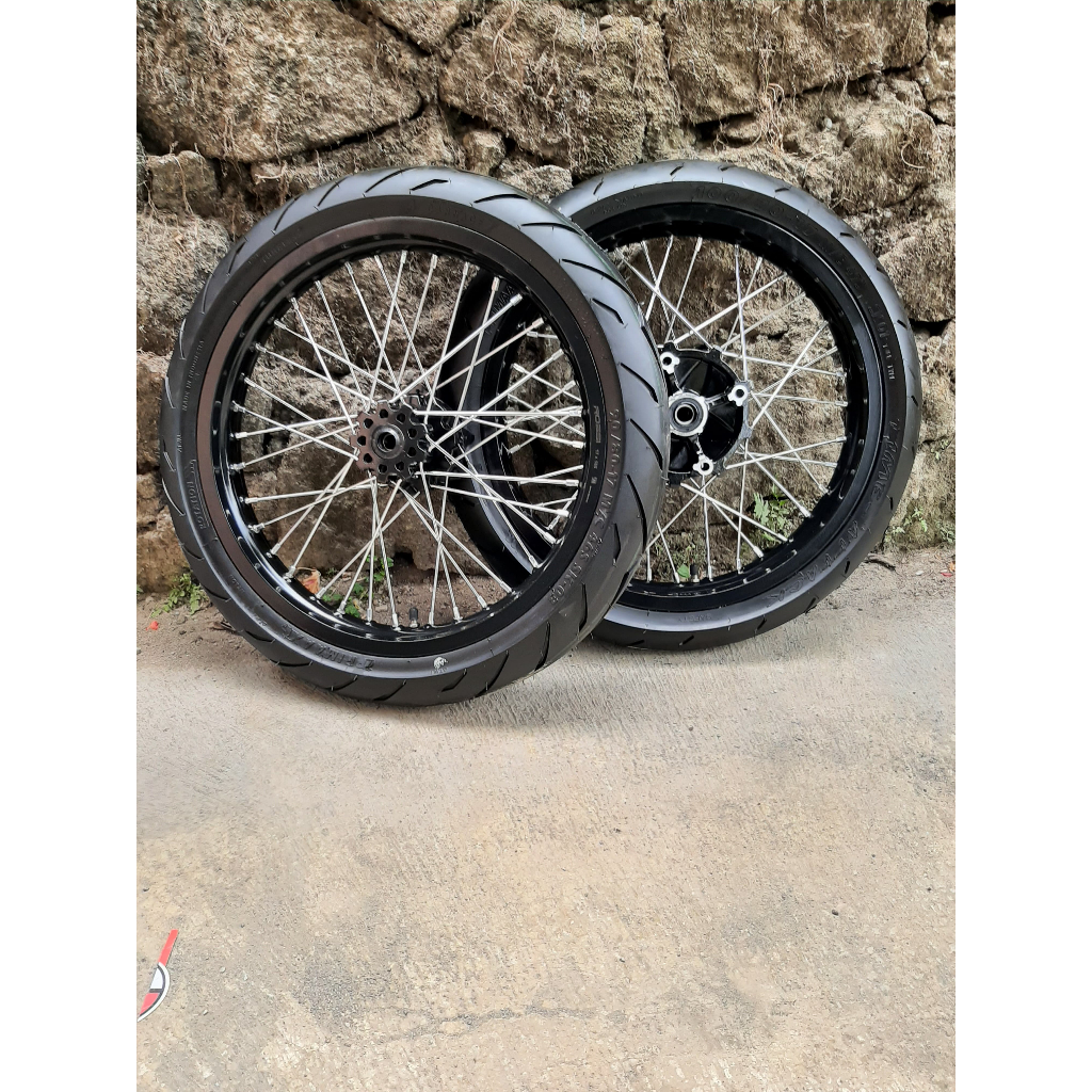 WHEELSET SEMI CACING CRF RODA SET SUREX CRF BAN PRIMAX BARU RING 17