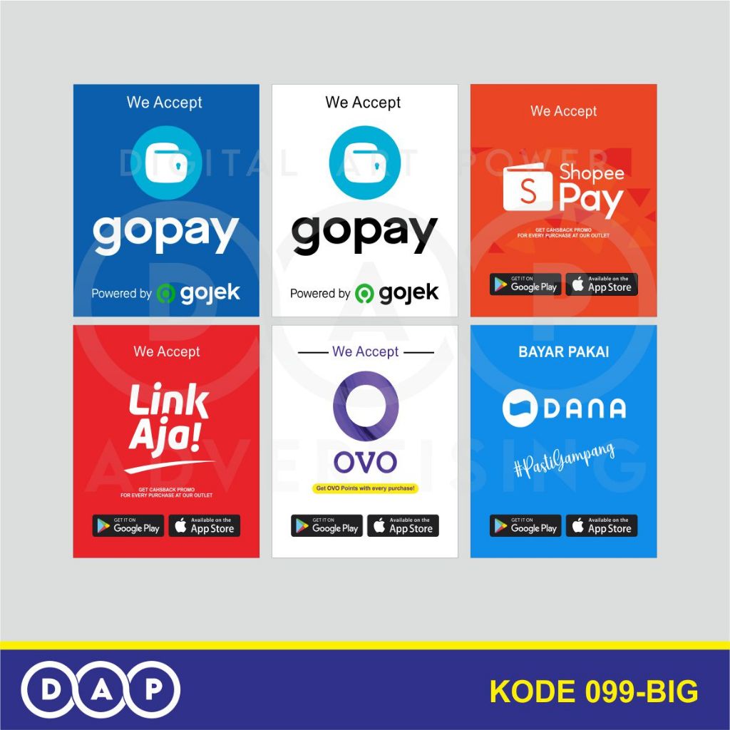 

099BIG - STIKER E-WALLET BIG - 80 X 100 CM - VYNIL - TERBAIK